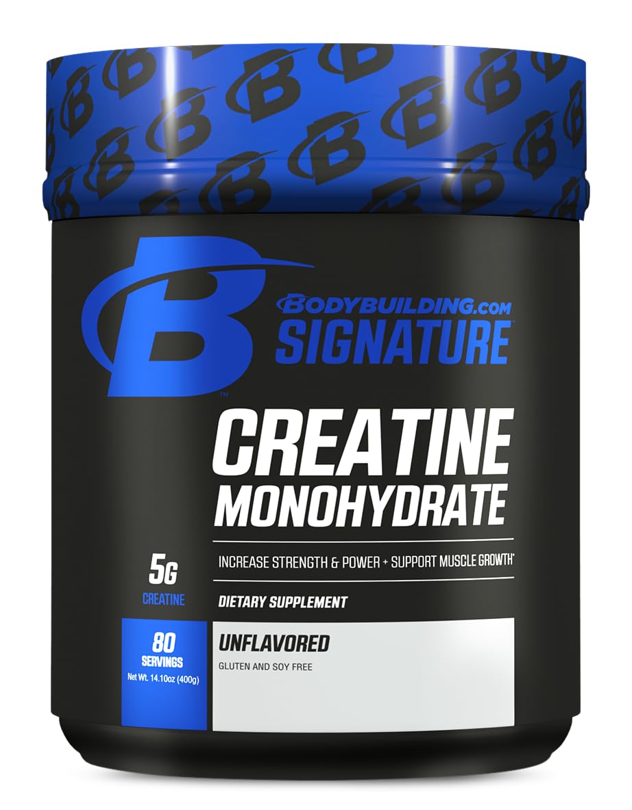 Front of the creatine monohydrate tub.